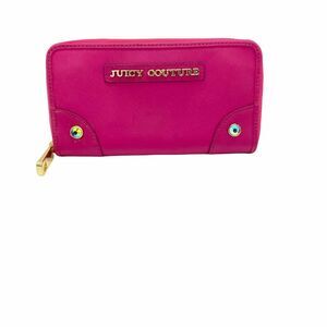 Juicy Couture Billfold Clutch Wristlet Women's Bright Pink Lightweight Sophia